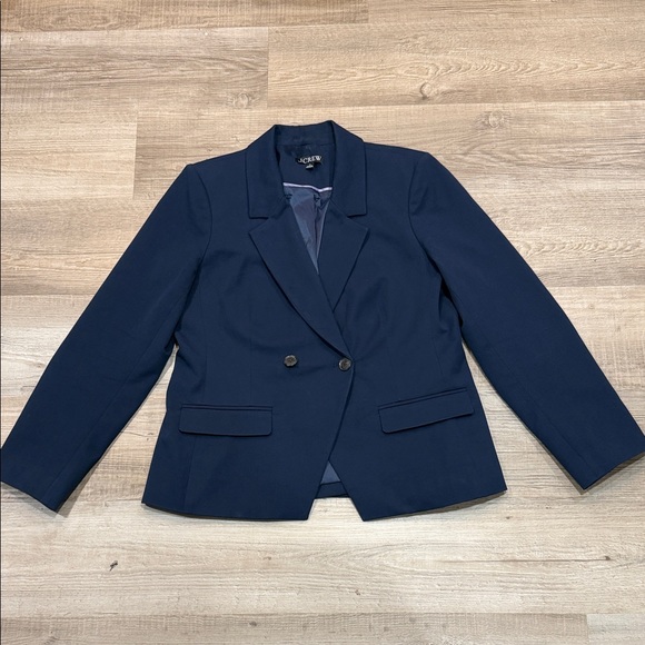 J.Crew Women's Navy Blue Dover Bi-Stretch Blazer, size 12 - Picture 4 of 7